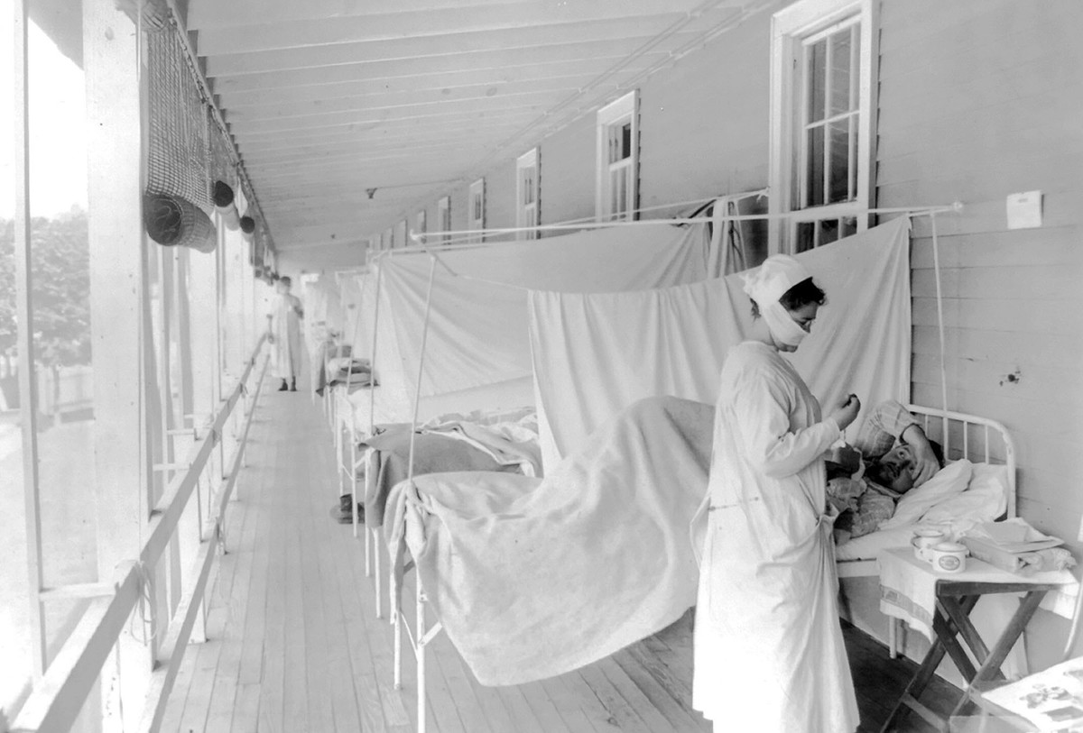 Walter Reed Hospital. Washington, 1918. Fotoğraf: Harris & Ewing, Library of Congress, AP.