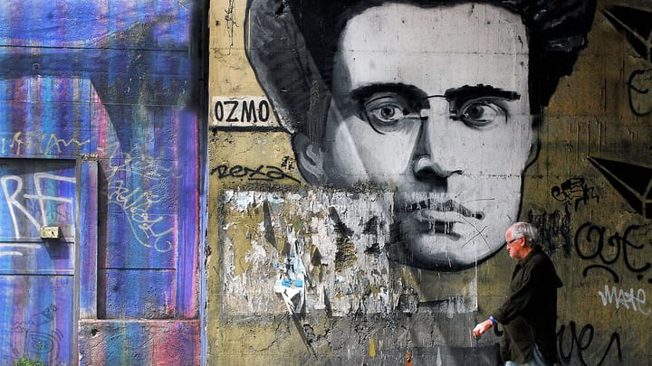 İtalya'da bir Gramsci murali. Fotoğraf: Riccardo Cuppini, Flickr.