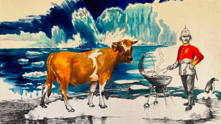 LANETLİ SIĞIR. Burhan Kum, 2024.