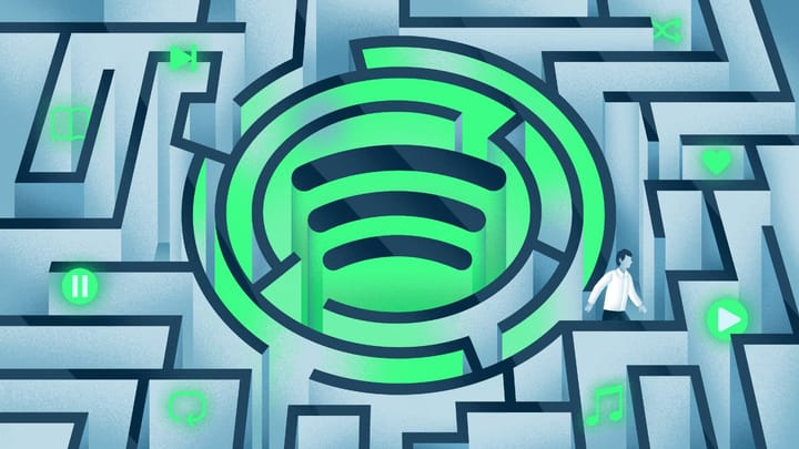 Spotify. İllüstrasyon: Ariel Davis, The New Yorker.