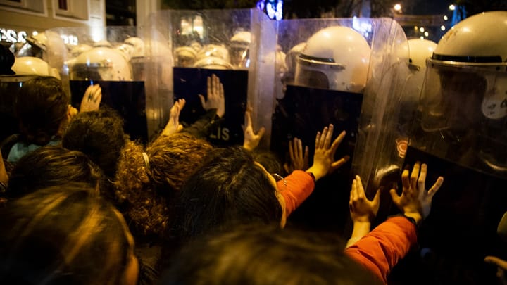 8 Mart Feminist Gece Yürüyüşü. İstanbul, 2020. Fotoğraf: Ateş Alpar.